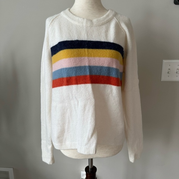 Madewell Colorful Front Stripe Wool and Alpaca Blend Sweater - Picture 5 of 8